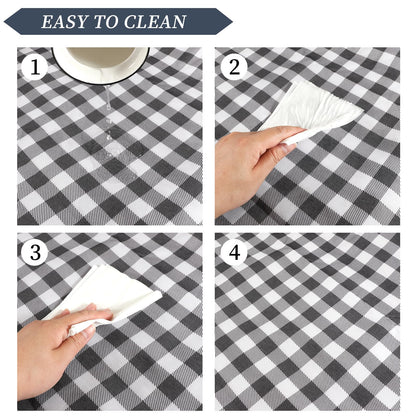 GUSUWU Picnic Blanket Waterproof Beach Rug 80''x80'' Picnic Mat Washable Lightweight with Handle Navy Blue Checkered for Hiking Travelling Outdoor Camping,Parks