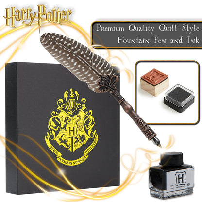Harry Potter Calligraphy Set With Feather Quill Pen Ink A5 Paper Envelopes Stamp Stickers Fun Writing Kit Gifts for Kids
