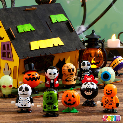 JOYIN 12 PCS Halloween Wind Up Toys for Kids Gifts, Wind Up Toys Bulk for Halloween Party Favors Goodie Bag Fillers, Student School Classroom Favors, Carnival Game Prizes