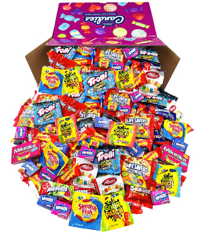 HUGE Assorted Candy PARTY MIX BOX 6.50 LBS/104 OZ Over 255 Individually Wrapped Candies of All Time America's Most (104)