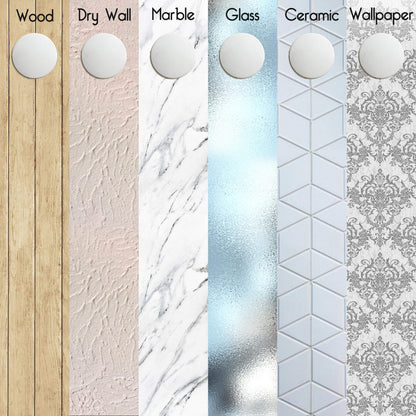 Door Stoppers - Large 3.15" (4 PCS) - Door Stoppers for Wall with Strong Back Adhesive - Quiet and Shock Absorbent Silicone Wall Protectors from Door Knobs - Protects Every Surface - White