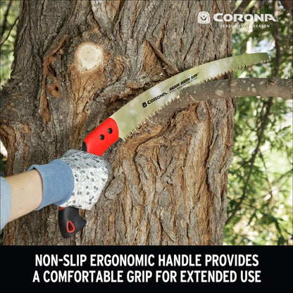 Corona Tools 14-Inch RazorTOOTH Pruning Saw | Tree Saw Designed for Single-Hand Use | Curved Blade Hand Saw | Cuts Branches Up to 8" in Diameter | RS 7395, Red/Black