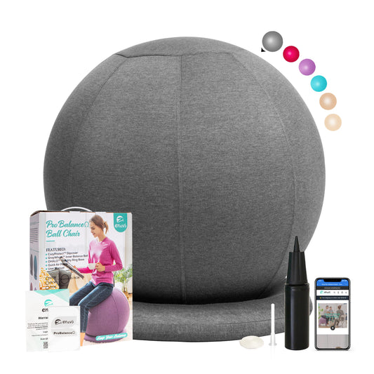 ENOVI ProBalance Deepspace Grey Yoga Ball Chair, 65cm, FG
