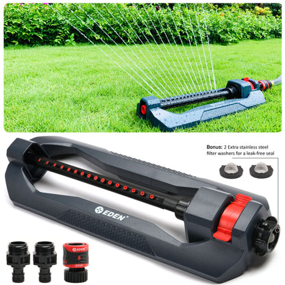 Eden 96213 Lawn & Garden Essential Oscillating Sprinkler | Water Sprinkler for Yard,Covers up to 3,600 sq. ft., Heavy Weight Base