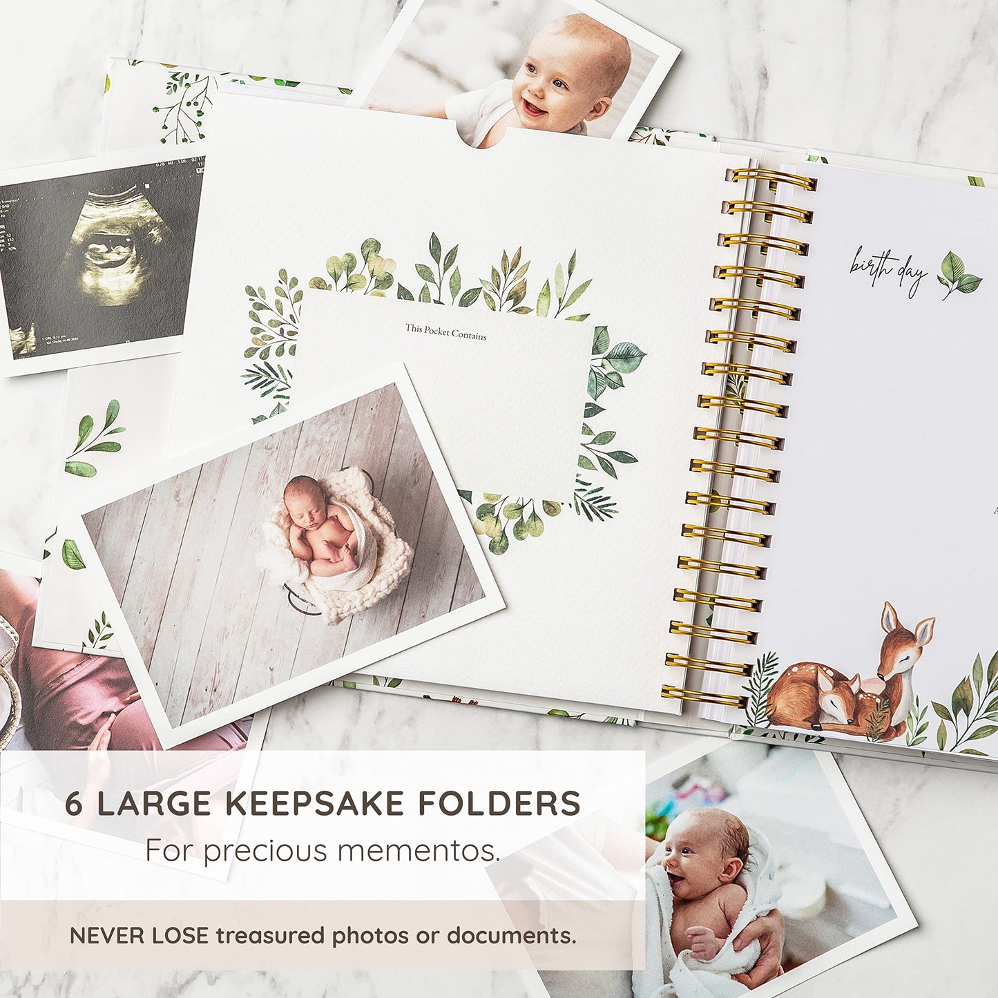 Keepsake Memory Book for Baby Boy or Girl Timeless First 5 Year Baby Book A Milestone Book to Record Every Event from Birth to Age 5 Gender Neutral Journal Scrapbook Photo Album