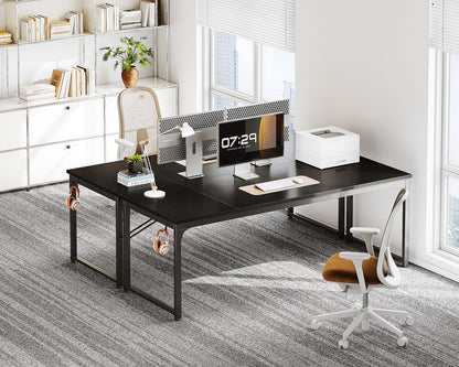 Coleshome 71 Inch Computer Desk, Modern Simple Style Desk for Home Office, Study Student Writing Desk, Black