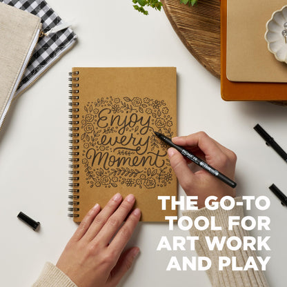 SAKURA Pigma Professional Brush Pens - Archival Black Ink Pens - Pens for Lettering, Modern Calligraphy, or Drawing - Brush Nibs - 3 Pack