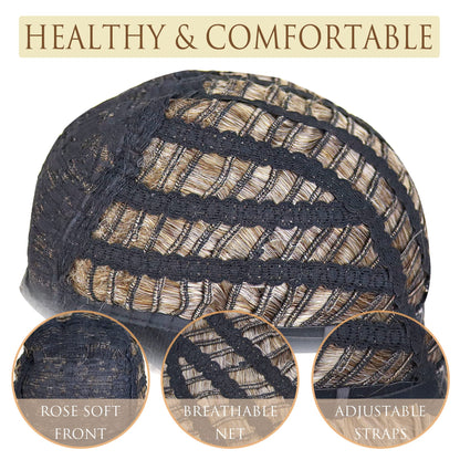 GNIMEGIL 26 Inch Ombre Ash Blonde Curly Wig 80s Long Wavy Wigs For Women Fluffy Synthetic Fiber Carnival Party Halloween Costume Big Volume Hair Brown Shades Blonde Realistic Hairstyle