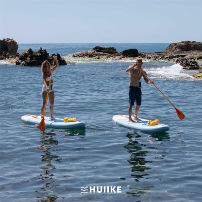 HUIIKE Inflatable Paddle Board for Adults with Accessories Included, Oar, Fins, Pump. Stand Up Paddleboard Great Stability and Resistance. 10’ x 33" x 5.9", Maximum Load 286 lb