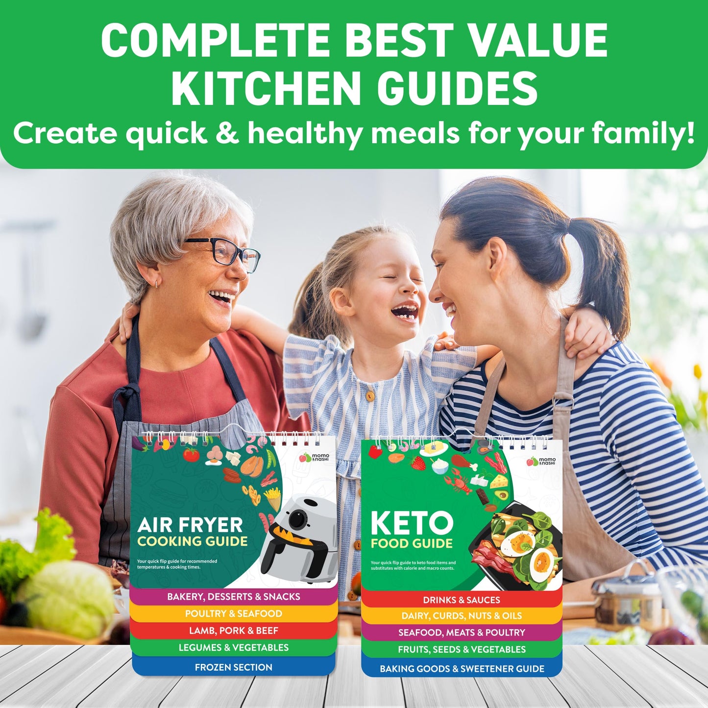 Air Fryer Cheat Sheet Magnets Cooking Guide Booklet - Air Fryer Cookbooks - Air Fryer Liners - Air Fryers Kitchen Gifts Gadgets 2025 and 2026 - Air Fryer Accessories - Air Fryer Cooking Guide