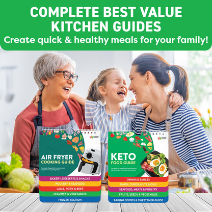 Air Fryer Cheat Sheet Magnets Cooking Guide Booklet - Air Fryer Cookbooks - Air Fryer Liners - Air Fryers Kitchen Gifts Gadgets 2025 and 2026 - Air Fryer Accessories - Air Fryer Cooking Guide