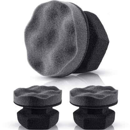 3 Pieces Tire Shine Applicator Tire Dressing Applicator Pads Tire Sponge Applicator Foam Tire Gel Wet Applicator Car Detailing Reusable Cleaning Supplies for Tire Shine (Gray,4.33 Inch)