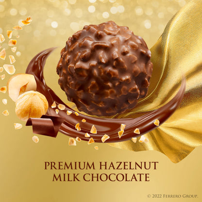 Ferrero Rocher, 42 Count, Premium Milk Chocolate Hazelnut, Chocolates for Gifting, 18.5 oz