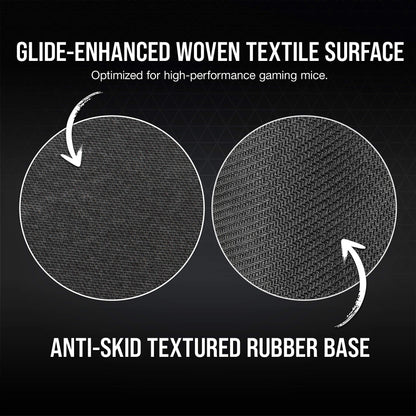 CORSAIR MM700 RGB Extended Cloth Gaming Mouse Pad - 36.6" x 15.8" - 360° RGB Lighting - Two USB Port Hub - Thick Rubber - Black