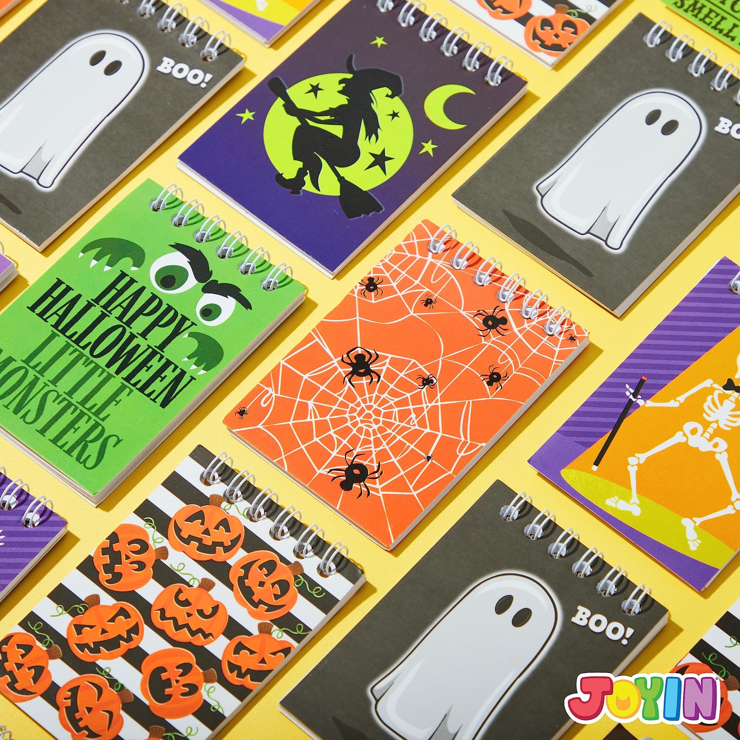 JOYIN 48 PCS Halloween Spooky Notepad Set in 8 Designs, Halloween Note Pads for Kids Trick or Treating, Stationery Prizes and Treats, Goodies Bags Fillers, School Classroom Party Favors Supplies Gifts