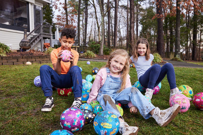 Crocodile Creek Playground Ball - Durable Rubber Ball for Kids Ages 3 and Up - Bouncy Inflatable Ball for Kickball, Indoor Games, and Outdoor Sports - PVC-Free - Bugs and Spiders - 5-inch Diameter