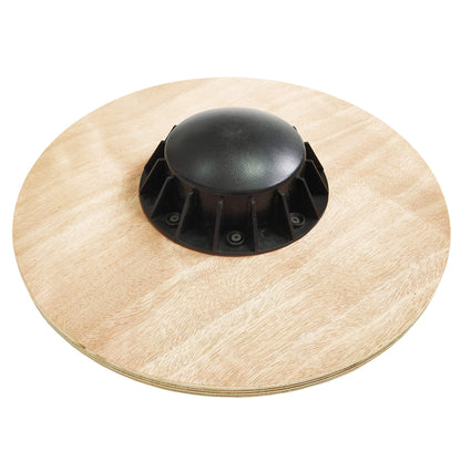 Fitvids Non-Slip Wooden Wobble Balance Board Core Trainer 15.55-inch Diameter with 360 Rotation for Stability Training, Black
