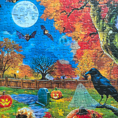 Halloween Puzzles 500 Pieces - Autumn Fall Jigsaw Puzzles for Adults- Light a Jack-o'-Lantern