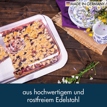 c|h|g 691AMAZ-56 Gourmet Plate with Food Storage Cover, 42 x 31 x 8.5 cm, Stainless Steel