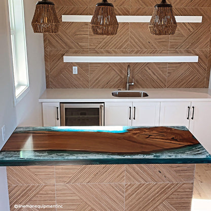 Deep Pour Epoxy Resin Liquid Glass 3 GL Kit, 2-4 inch Super Clear Amazing Flow Casting Resin Kit, High Temp Heat UV Resistant Food Safe Epoxy, Bubble Free Low Viscosity Cast & Coat Stone Wood Metal