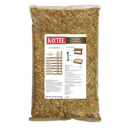 Kaytee Wild Bird Ultimate No Mess Wild Bird Food Seed For Cardinals, Finches, Chickadees, Nuthatches, Woodpeckers, Grosbeaks, Juncos and Other Colorful Songbirds, 9.75 Pound