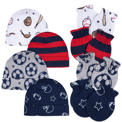 Gerber Baby Boys Cap and Mitten Sets Sports Blue 0-3 Months