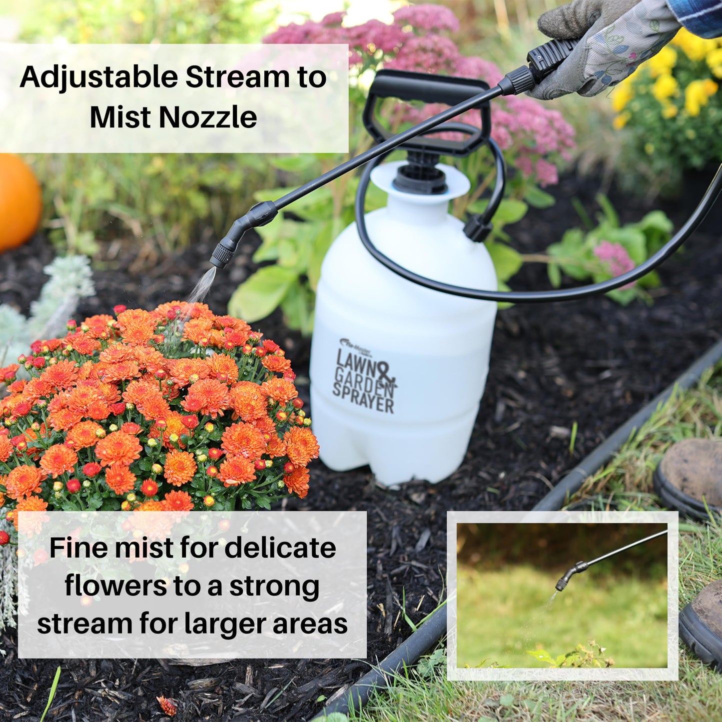 Flo-Master by Hudson 24101 1 Gallon Lawn and Garden Tank Sprayer, Translucent