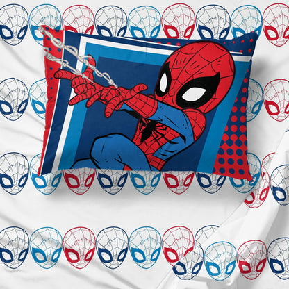 Jay Franco Marvel Super Hero Adventures Go Spidey 4 Piece Toddler Bed Set – Super Soft Microfiber Bed Set Includes Toddler Size Comforter & Sheet Set - Bedding Features Spiderman