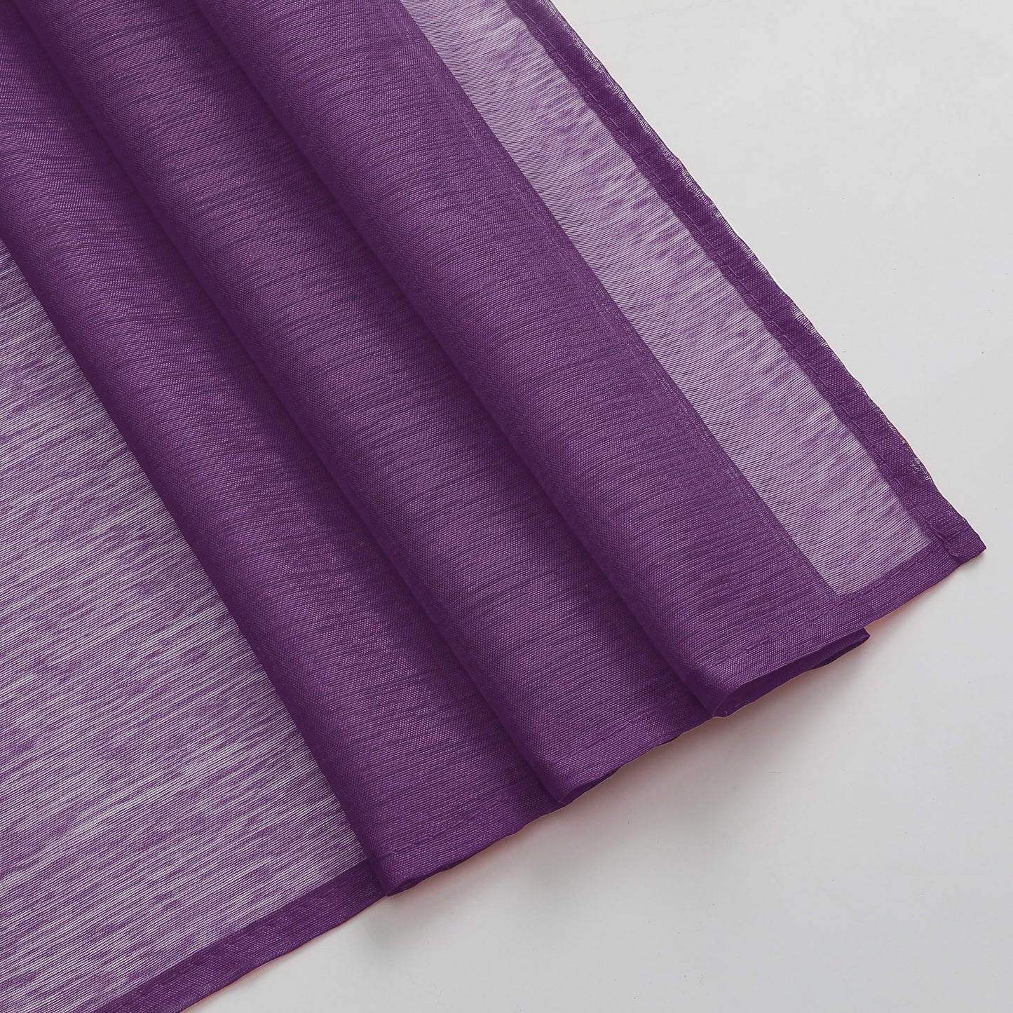 DONREN Royal Purple Window Scarf for Background - Luxury Soft Sheer Scarf Add to Window Curtains for Enhanced Effect (52 by 216 Inch,1 Pack)