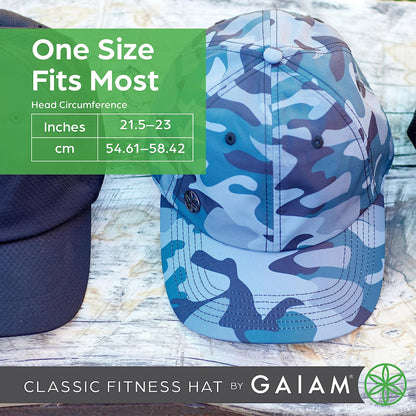 Gaiam Womens Classic Fitness Hat Baseball Cap, Leopard Print Black