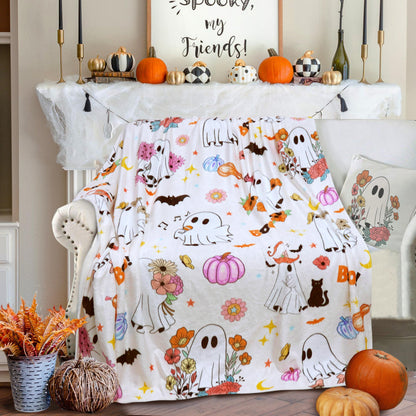 Fall Halloween Blanket Halloween Throw Blankets and Throws Fall Pumpkin Throw Blanket Super Soft Cozy and Plush for Couch and Chair(50" x 60")