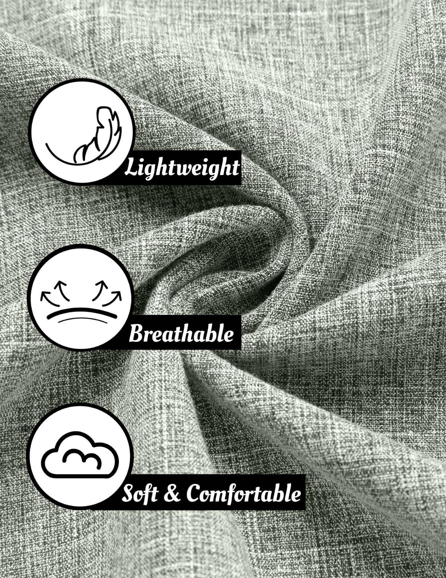 COOFANDY Men's Casual Shirts Button Up Shirt Linen Summer Beach Outfit Yoga Tee Light Green Large