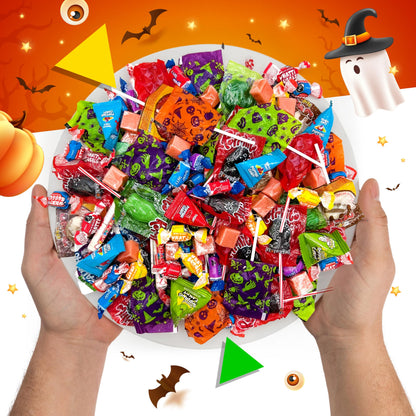 Halloween Candy Variety Pack | 10 Pound Box | Bulk Candy for Classroom | Party Mix Individually Wrapped | Popping Rocks, Lollipops, Gum, Caramels, Taffies | Assorted Pinata Fillers
