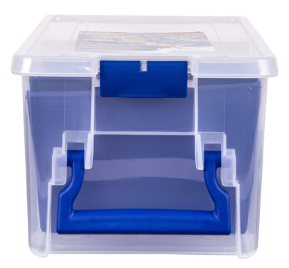 Flambeau Outdoors 4510 Clear Fishing Tackle Box Organizer - Super Half Satchel Soft Lure Storage Boxes, Bait Organizer, Tuff Tainer with Zerust Anti-Rust Dividers