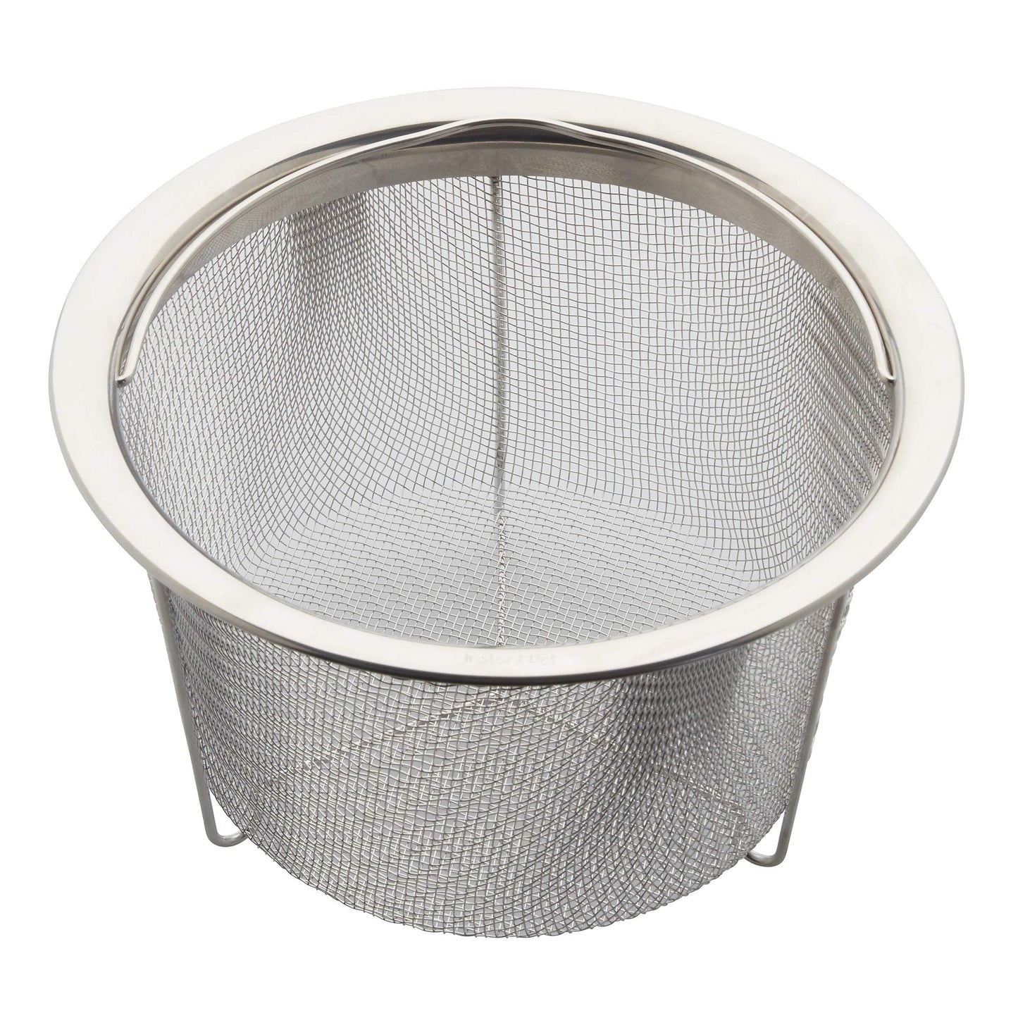 Instant Pot Official Large Mesh Steamer Basket, Stainless Steel, Round - Versatile Steamer & Strainer for Vegetables, Fish, and More - Durable, Rust-Resistant, Easy-Lift Handle, Dishwasher Safe