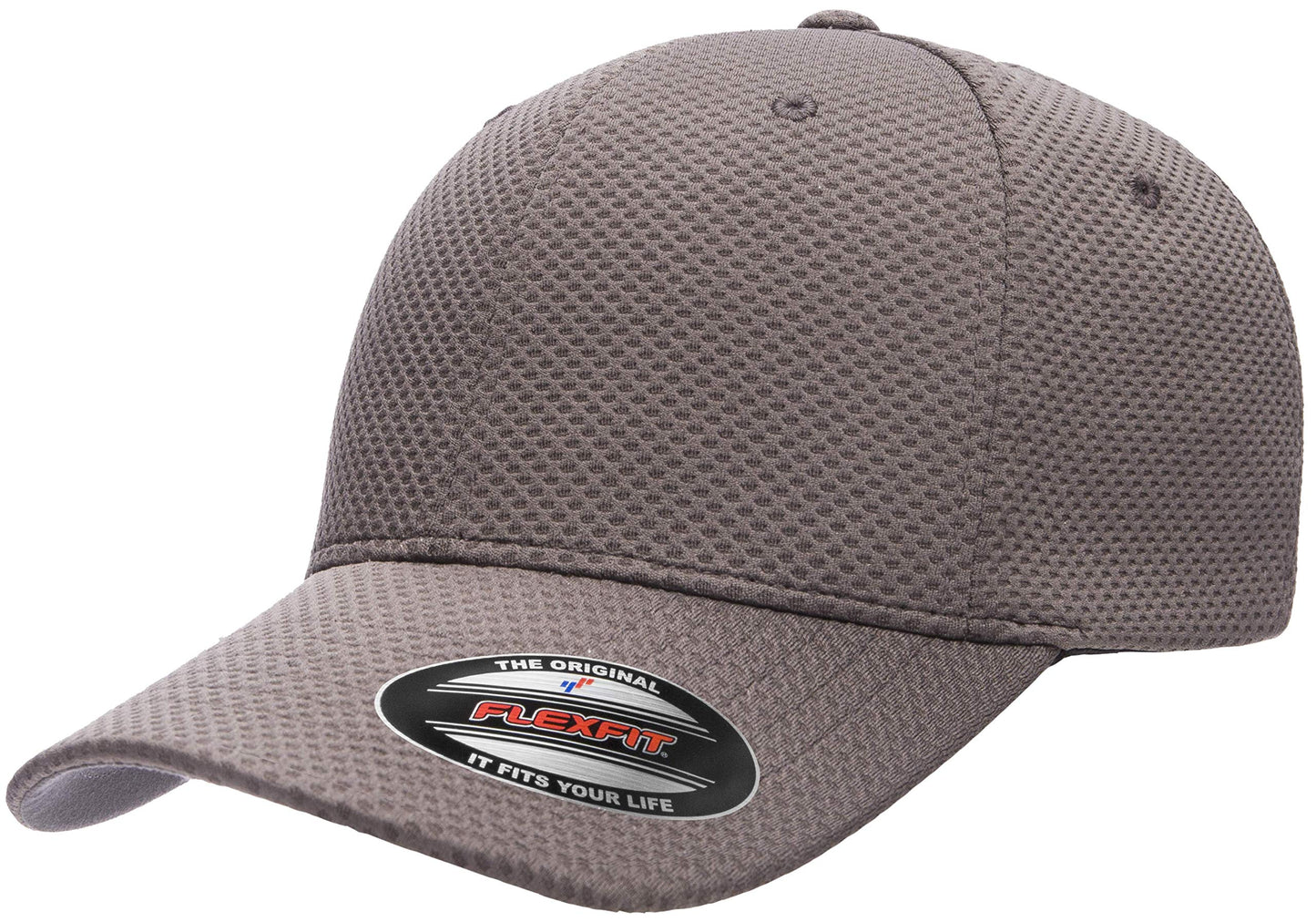 Flexfit Men's Cool & Dry 3D Hexagon Jersey, Dark Grey, Small/Medium