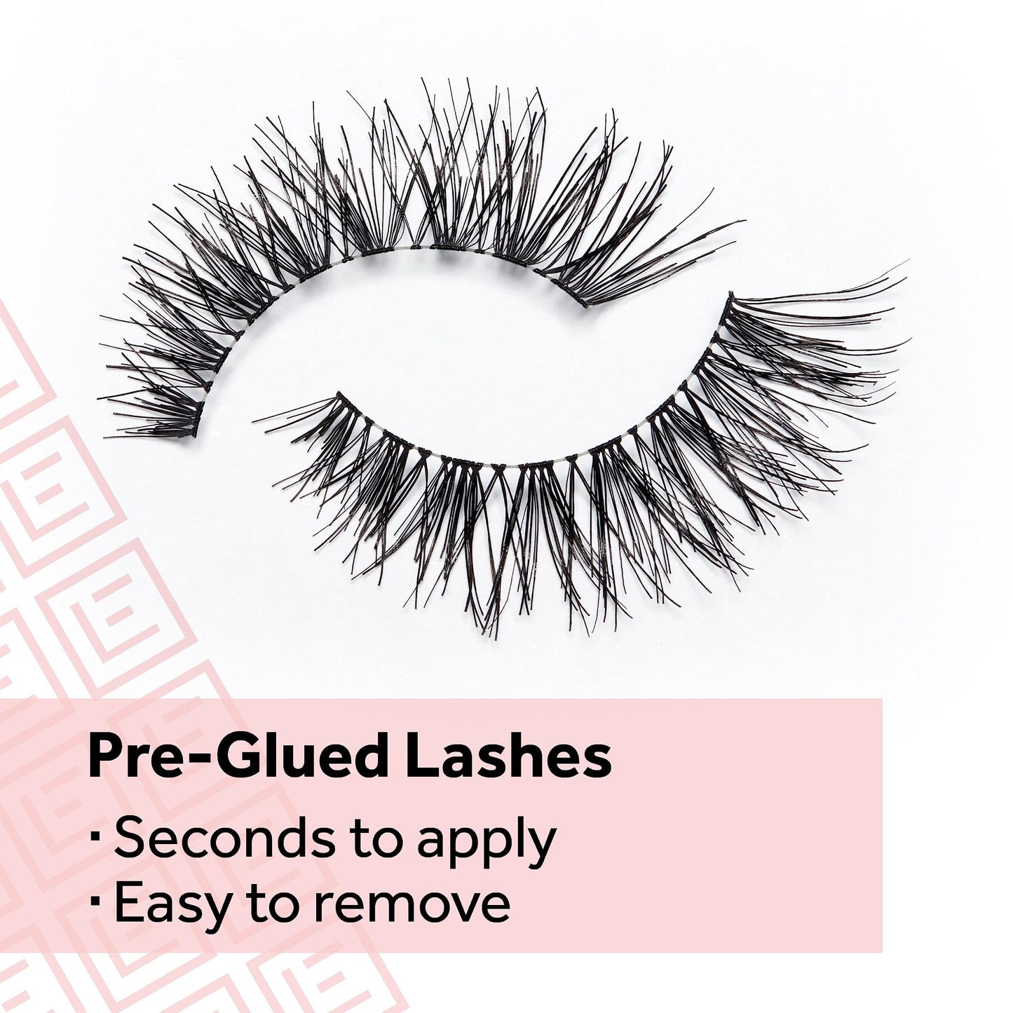 Eylure Press On Pre-Glued False Eyelashes, Wispy Light Texture Lash, No.117, 1 Pair