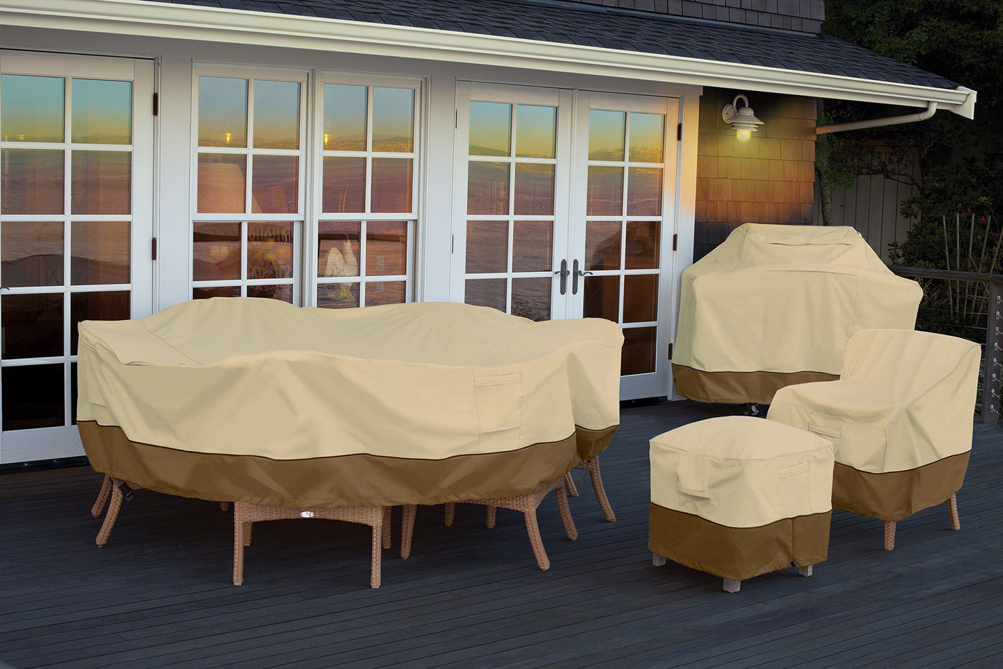 Classic Accessories Veranda Water-Resistant 70 Inch Picnic Table Cover, Outdoor Table Cover