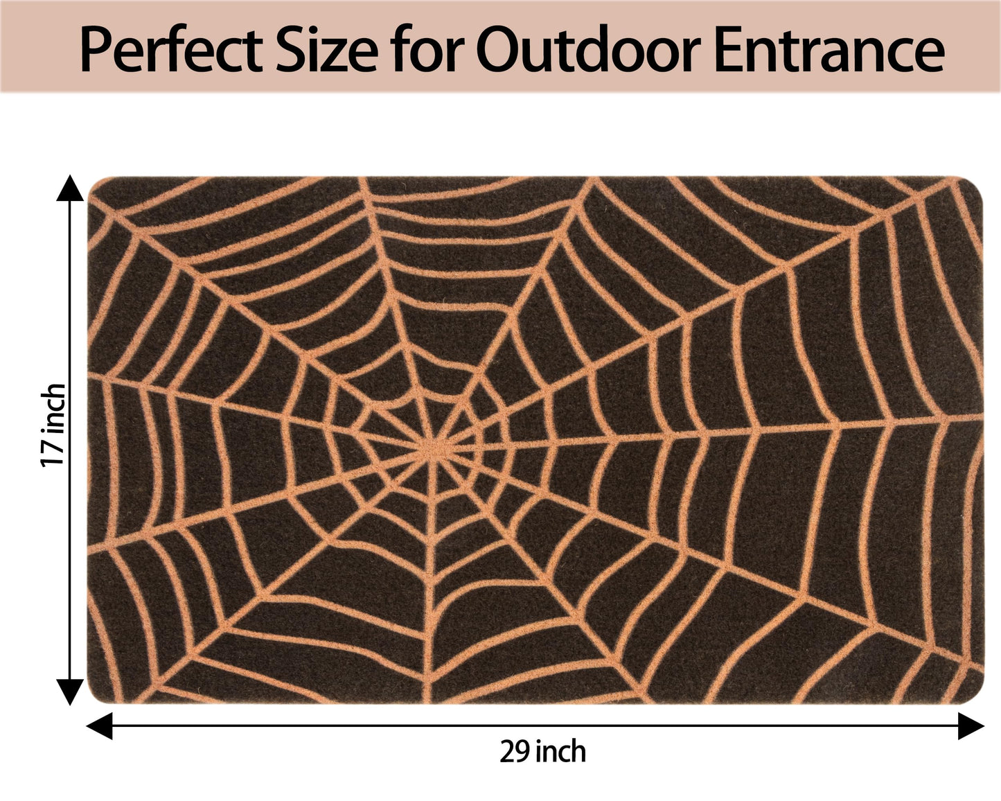 Halloween Spider-Web Welcome-Doormat - Outdoor Entrance Coir Non Slip Fashionable Mat Indoor Home Room Front Door Decor