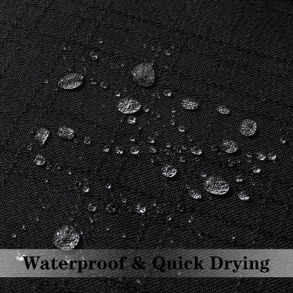 Kevin Textile Pack of 2 Decorative Outdoor Waterproof Throw Pillow Covers Checkered Lumbar Pillowcases Classic Cushion Cases for Patio Couch Bench 12 x 20 Inch Black