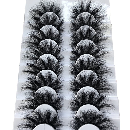 GMAGICTOBO False Eyelashes Wispy Eyelashes Faux 3D Mink Lashes Thick Volume Long Soft Dramatic Strip Eye Lashes Pack 8 Pairs