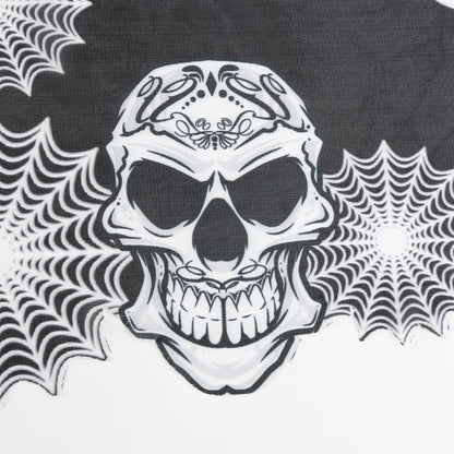 GRAJTCIN Halloween Skeleton Costume for Women Lace Poncho Day of The Dead Costume Plus Size Skull Spider Cape- 3D Skeleton(Black)