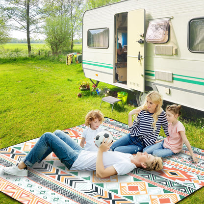 HIHOHO Beach Blanket, Sandproof Beach Mat, Waterproof Quick Drying Lightweight Outdoor Aztec Picnic Mat 79" X 83"/120"x108" for 2-8 Adults for Travel, Camping, Hiking