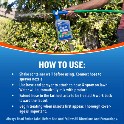 Cutter Backyard Bug Control Spray Concentrate, Mosquito Repellent, Kills Mosquitoes, Fleas & Listed Ants, 32 fl Ounce
