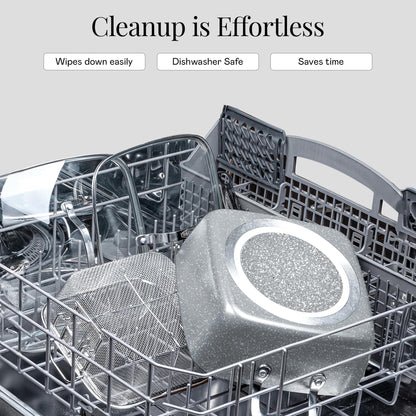 Granitestone 20 Pc Ceramic Cookware Set Nonstick, Complete Pots and Pans Set Non Stick for Kitchen with Bakeware, Cooking Utensils & Steamer, Non Toxic Made Without PFOA PFOS, Oven & Dishwasher Safe