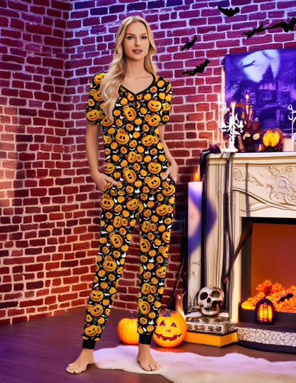 Ekouaer Pajamas for Women Set 2 Piece Lounge Set Short Sleeve Pjs Joggers Long Pants Sleepwear with Pockets