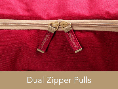 Covermates Keepsakes Christmas Wreath Storage Bag - Heavy Duty Polyester - Interior Pouch - Dual Zipper Pulls - Holiday Storage, Red