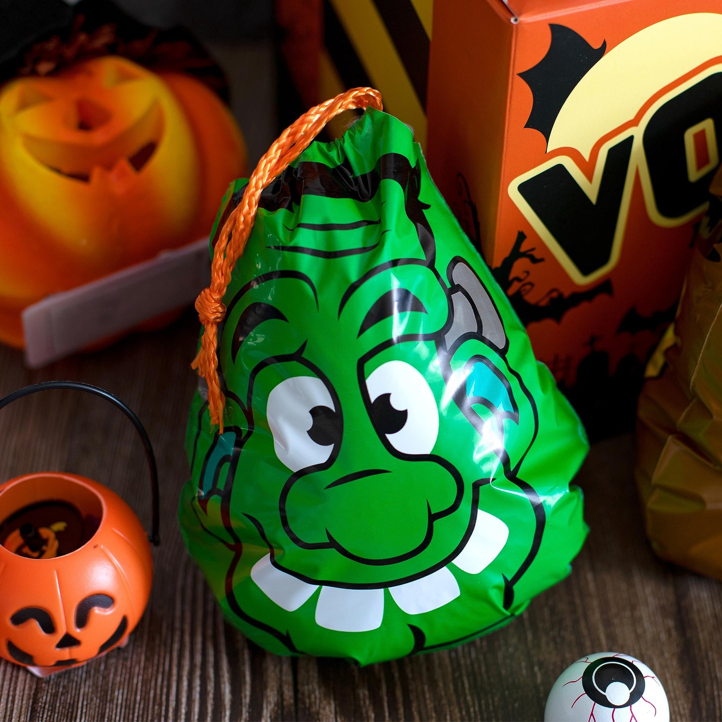 JOYIN 72PCS Halloween Drawstring Goody Bags, Halloween Treats Bags, Trick or Treat Bag, Goodie Candy Gift Bag Bulk for Kids Trick or Treating, Party Favors Supplies, 12 Designs Classroom Gifts Prizes