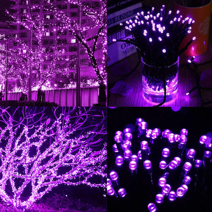 300 LED Halloween Lights, 98.5FT Halloween String Lights with 8 Lighting Modes, Waterproof & Connectable Mini Light, Plug in for Indoor Outdoor Holiday Christmas Party Bedroom Decorations (Purple)