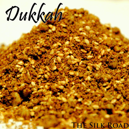 Egyptian Dukkah Spice Blend from The Silk Road Restaurant & Market (2oz), No Salt | All Natural Dukkah Seasoning | Vegan | Gluten Free Ingredients | NON-GMO | No Preservatives